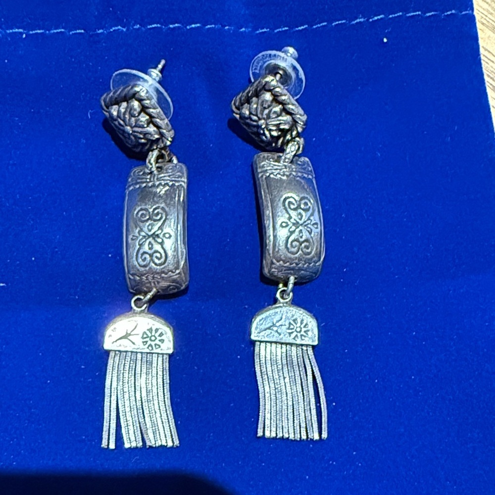 Elegant Silver Tassel Earrings